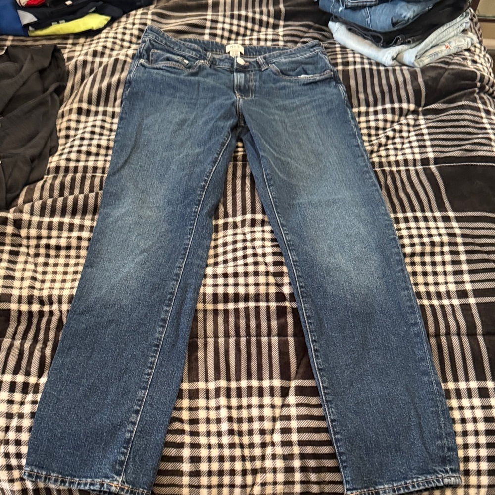 H&M Women's Straight Leg Blue Jeans